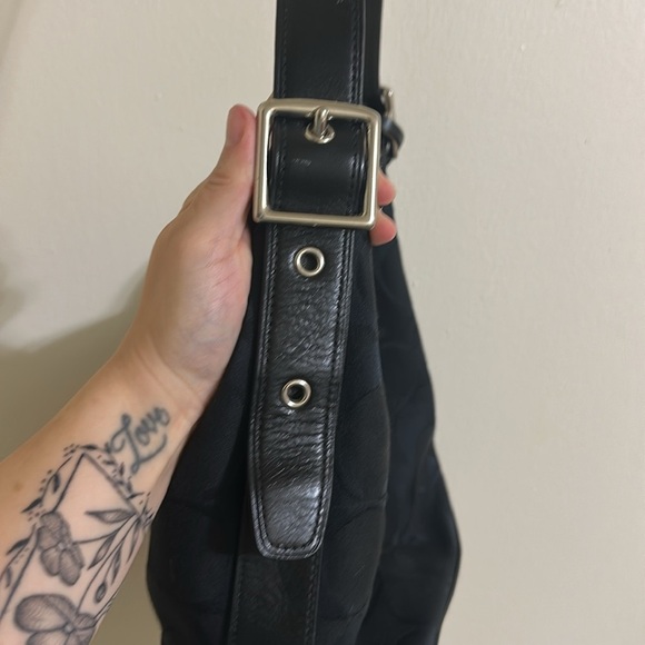 Y2K Coach Signature Logo Hobo Shoulder Bag H1222-21149 - Picture 7 of 10